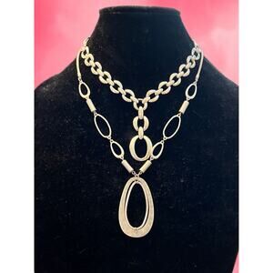 Two (2) Silver-Toned Link Necklaces!